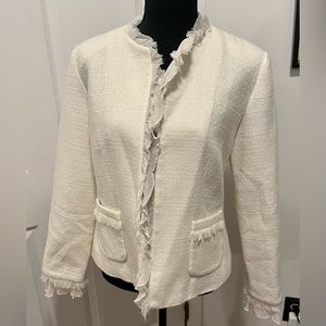 WDNY Cream (Off White) Tweed Boucle Jacket Blazer size 8